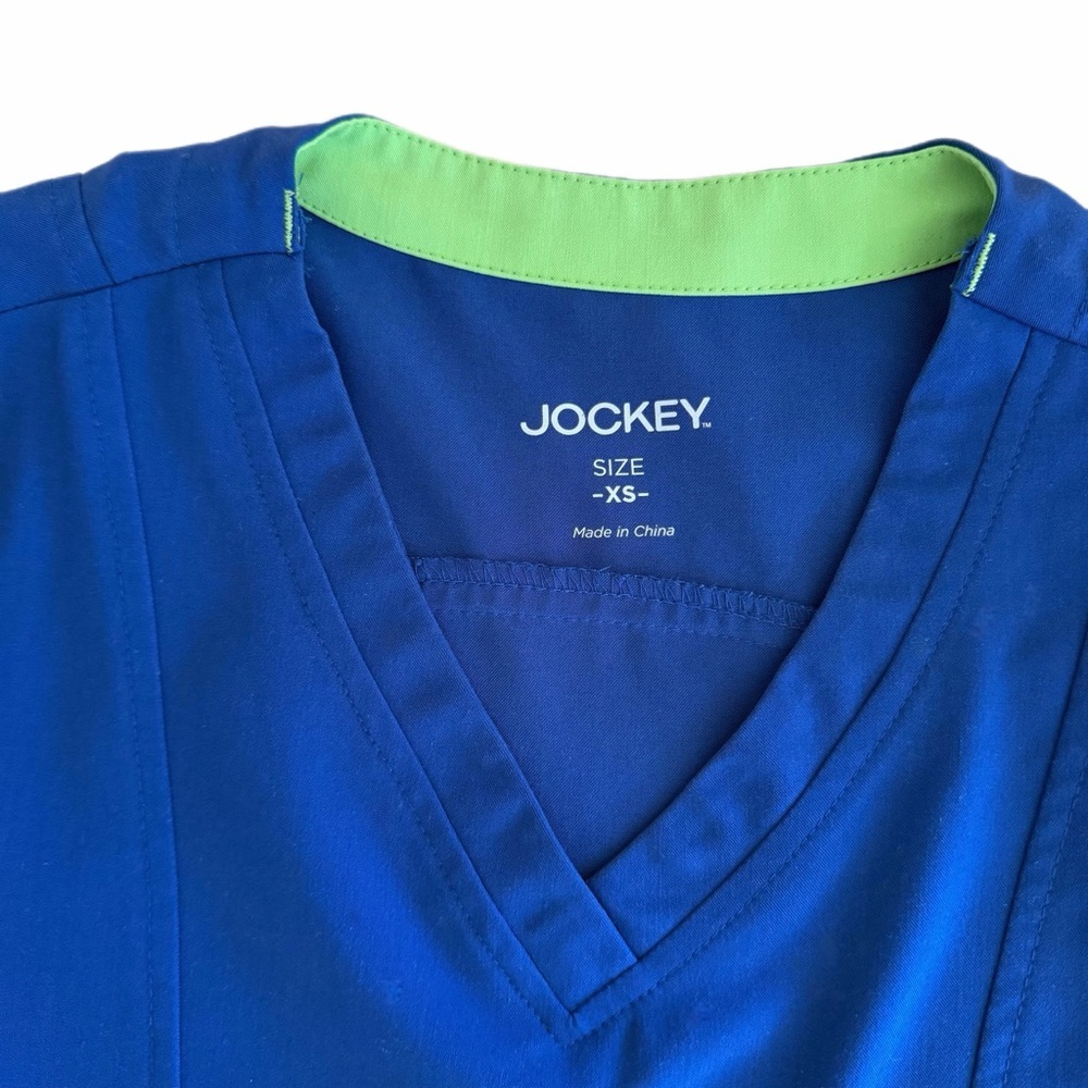 Jockey Women's Royal Blue Straight Leg Scrub Pants & V-Neck Top (XS/XSP) - Picture 4 of 12